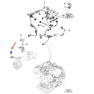 JAGUAR F-PACE X761 Alternator Harness T4A14097 ORIGINAL