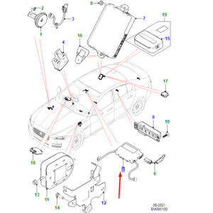 JAGUAR XE X760 Intrusion Sensor T4N31372 ORIGINAL