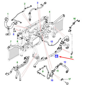 JAGUAR F-PACE X761 Radiator Bottom Hose T4A35762 ORIGINAL