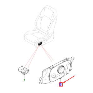 JAGUAR XF X260 Front Right Seat Adjustment Switches RHD T2H40086 ORIGINAL