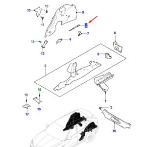 JAGUAR F-PACE X761 Rear Left Wheelhouse Panel Reinforcement T4A1500 ORIGINAL