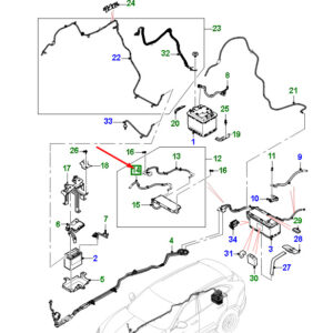 JAGUAR F-PACE X761 Battery Cable T4A28709 ORIGINAL