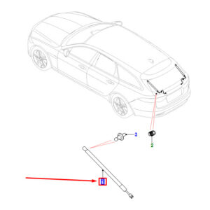 JAGUAR XF X260 Rear Tailgate Gas Strut T2H58382 ORIGINAL