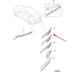 JAGUAR F-PACE X761 Bootlid Badge T4A41812 ORIGINAL