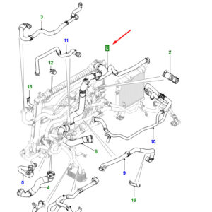 JAGUAR F-PACE X761 Radiator Top Hose T4A2964 ORIGINAL