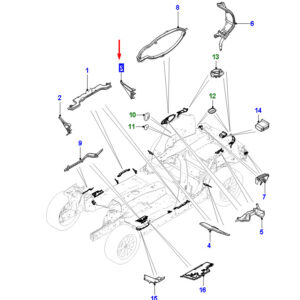 JAGUAR F-PACE X761 Left Lowe Insulator T4A33925 ORIGINAL