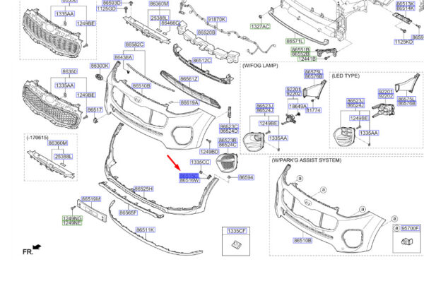 KIA SPORTAGE QL MK4 Front Left Bumper Bracket 86553D9000 ORIGINAL - Image 2