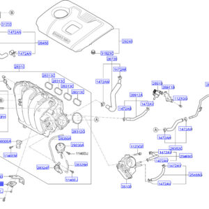 KIA SPORTAGE QL MK4 Knock/Injector Harness Bracket 392512E510 ORIGINAL