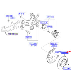 KIA NIRO MK1 Rear Brake Disc S584113V500 ORIGINAL