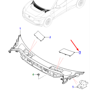 JAGUAR I-PACE X590 Front Windscreen Finisher Left Cover RHD T4K18915 ORIGINAL