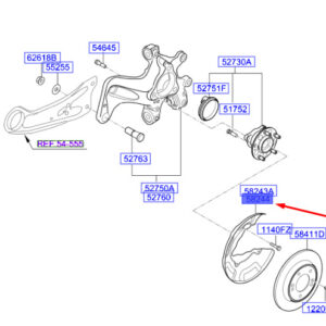 KIA NIRO MK1 Rear Right Brake Disc Protection 58244G2300 ORIGINAL