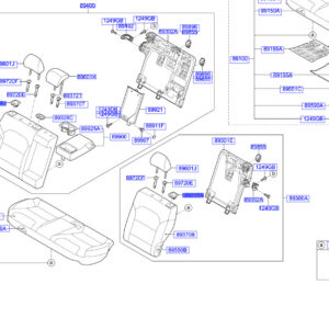 KIA NIRO MK1 Rear Seat Release Bezel 89321G5000DDK ORIGINAL