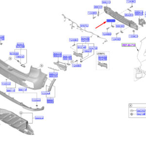 KIA NIRO MK1 Electric Rear Beam Center Lower Bracket 86635Q4000 ORIGINAL