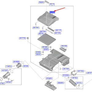 KIA NIRO MK1 Air Cleaner Cover Assy 28111G2300 ORIGINAL