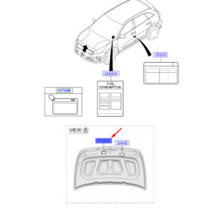 KIA NIRO MK1 Electric Refrigerant Label 97699Q4150 ORIGINAL