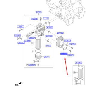 KIA SPORTAGE QL MK4 Oil Cooler Upper Bracket 263212F010 ORIGINAL