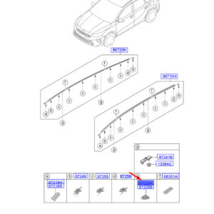 KIA CEED MK3 CD Roof Moulding Left Rear End Piece 87234J7000 ORIGINAL