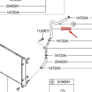 KIA NIRO MK3 Water Hose 25450G2520 ORIGINAL