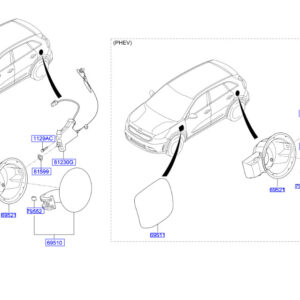 KIA NIRO MK1 Fuel Filler Door Opener Assy 81560G5100 ORIGINAL