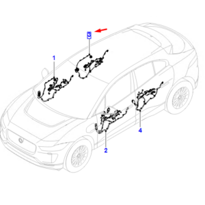 JAGUAR I-PACE X590 Rear Right Door Wiring T4K17130 ORIGINAL
