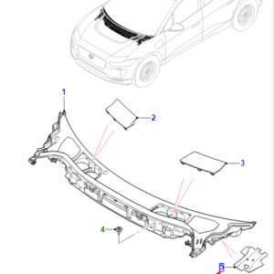 JAGUAR I-PACE X590 Front Windscreen Finisher Left Decal T4K7790 ORIGINAL