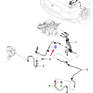 JAGUAR I-PACE X590 To Right Brake Hose Brake Pipe RHD T4K12591 ORIGINAL