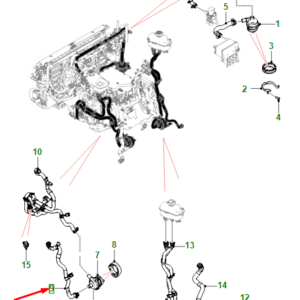 JAGUAR I-PACE X590 Left Pump Outlet Hose T4K9561 ORIGINAL