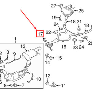 LAND ROVER DISCOVERY L462 Exhaust Joint Clamp LR036441 ORIGINAL