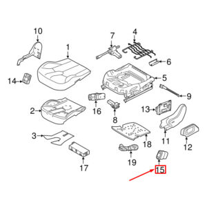 LAND ROVER FREELANDER L359 Front Seat  Control  Switch YUE500170 ORIGINAL