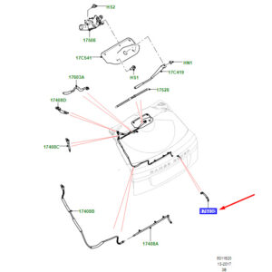 LAND ROVER RANGE ROVER VELAR L560 Rear Washer Jet LR093467 ORIGINAL