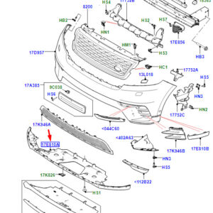 LAND ROVER RANGE ROVER VELAR L560 Front Bumper Tray LR138277 ORIGINAL