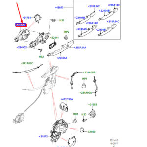LR DISCOVERY V L462 Front Right Door Handle Mounting RHD LR070991 ORIGINAL