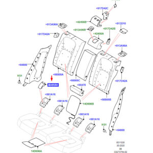 LR RANGE ROVER VELAR L560 Rear Seat Isofix Cover Cap LR180179 ORIGINAL