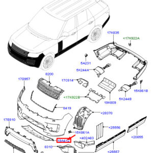 LAND ROVER RANGE ROVER IV L405 Front Tow Hook Cover VPLGB0378 ORIGINAL