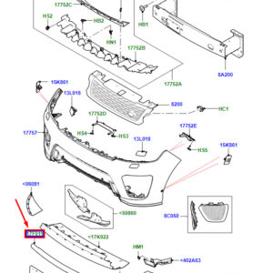 LR RANGE ROVER SPORT II L494 Front Bumper Trim Cover LR112678 ORIGINAL