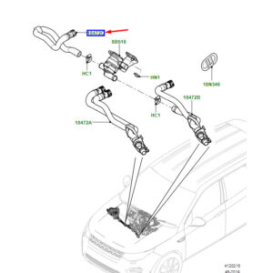 LAND ROVER RANGE ROVER VELAR L560 Heater Water Hose LR077461 ORIGINAL