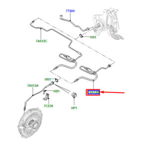 LR RANGE ROVER EVOQUE L538 Clutch Master Cylinder Tube LHD LR002595 ORIGINAL
