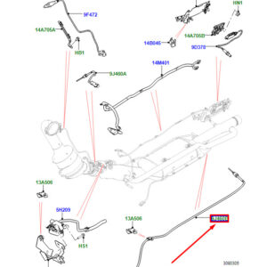 LR RANGE ROVER EVOQUE L538 Exhaust Gas Temperature Sensor LR071698 ORIGINAL