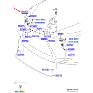 LEXUS RX MK4 Right Side Headlight Washer Cover Cap 8535348050J1 ORIGINAL