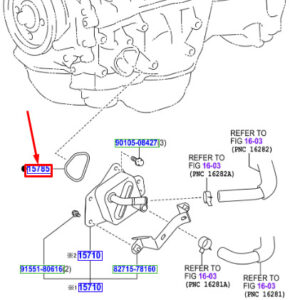 LEXUS NX MK1 Engine Oil Cooler Gasket 1578536021 ORIGINAL
