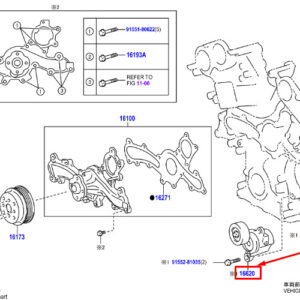 LEXUS RX MK4 Engine V-Ribbed Belt Tensioner 1662031090 ORIGINAL