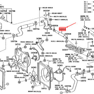 LEXUS NX MK1 Engine Water Bypass Hose 1626136100 ORIGINAL