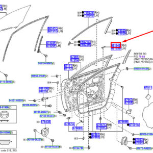LEXUS NX MK1 Front Right Door Belt Seal 6819478010 ORIGINAL