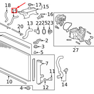 LEXUS NX MK1 Engine Coolant Hose 1626136080 ORIGINAL