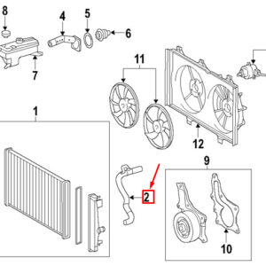 LEXUS NX MK1 Upper Engine Radiator Hose 1657136241 ORIGINAL