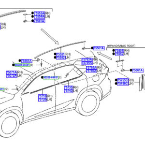 LEXUS NX MK1 Left Upper Central Pillar End Seal 6786678010 ORIGINAL
