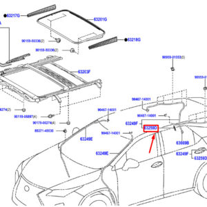 LEXUS RX MK4 Sliding Roof Seal 6325948010 ORIGINAL
