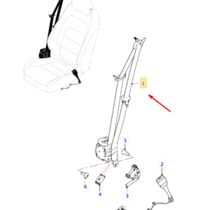JAGUAR I-PACE X590 Front Left Seatbelt T4K4441PVJ ORIGINAL