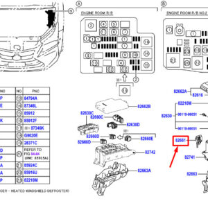 LEXUS NX MK1 Relay Block Cover 8266142040 ORIGINAL