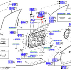 LEXUS NX MK1 Front Left Door Belt Seal 6819378010 ORIGINAL